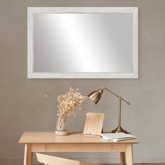 Frame My Mirror Huntington White Framed Vanity Mirror