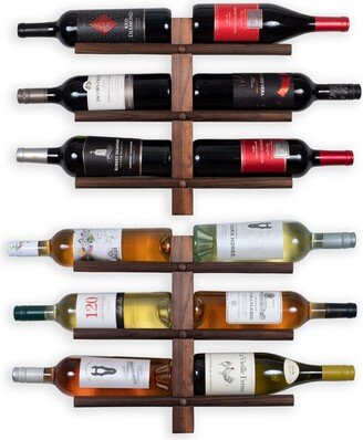 Rustic State Kuntra Wall Mounted Wine Rack Vertical Bottle Holder For 12 Bottles