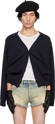 Navy V-Neck Cardigan