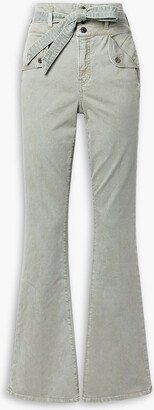 Giselle belted high-rise flared jeans