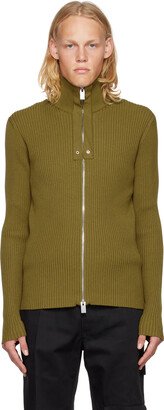 Green Zip-Up Sweater-AA