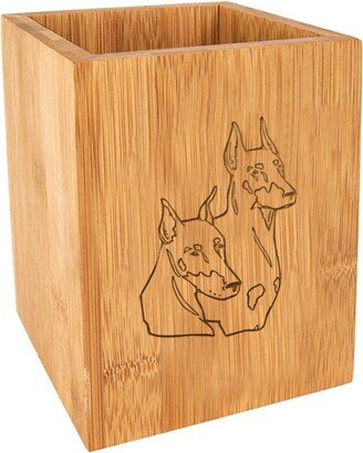 Engraved Utensil Holder With Your Choice Of Doberman Design | Gift Kitchen Organizer