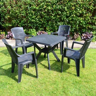 Trabella 4 Seater Seat Dining Set Grey