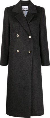 Double-Breasted Recycled Wool-Blend Coat