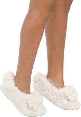 TJMAXX Pom Furry Friend Slippers For Women