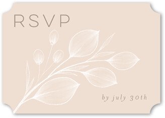 Rsvp Cards: Novel Matrimony Wedding Response Card, Beige, Pearl Shimmer Cardstock, Ticket