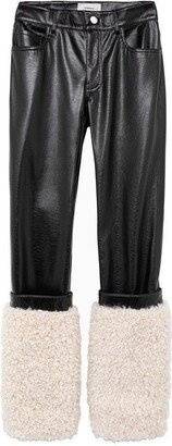 High Waist Fauc Leather Trousers