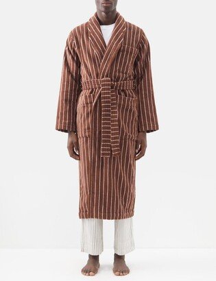 Striped Cotton-terry Bathrobe