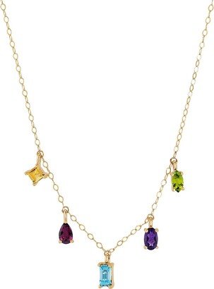 Saks Fifth Avenue Made in Italy Saks Fifth Avenue Women's 14K Yellow Gold Multi Stone Necklace