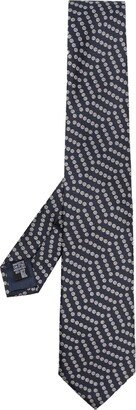 Zigzag-Print Silk Tie