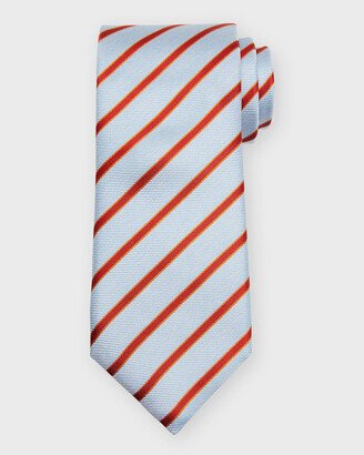 Men's Stripe Jacquard Silk Tie-AA