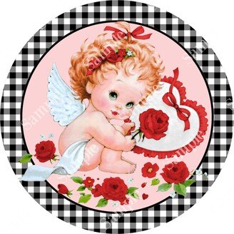 Cupid Valentine Sign | Door Hanger Home Decor Wreath Supplies