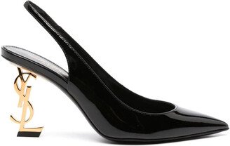 Opyum patent leather slingback pumps