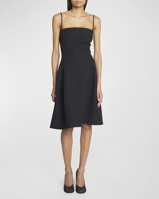 Sleeveless A-Line Crepe Dress