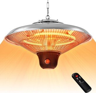 1500W Electric Hanging Heater Ceiling Mounted Infrared Heater w/Remote Control