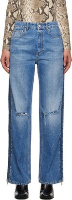 Blue Zip Jeans