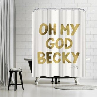 71 x 74 Shower Curtain, OMG Becky by Cat Coquillette