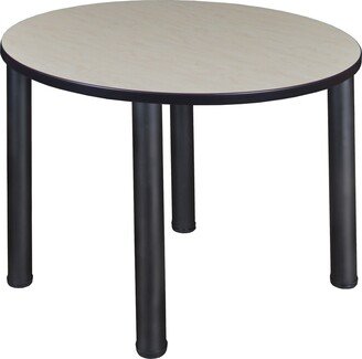 Regency Kerry 42 Round Breakroom Table- Maple/ Black