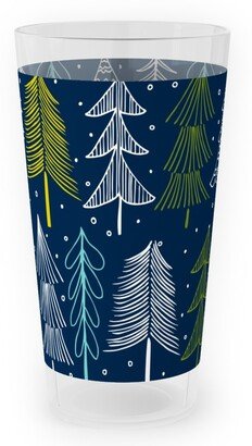 Outdoor Pint Glasses: Oh' Christmas Tree Outdoor Pint Glass, Blue