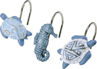 Caicos Sea Turtles Resin 12-Pc. Shower Curtain Hooks