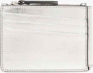 Bifold Wallet With Logo Unisex - Silver