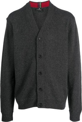 V-neck merino-wool cardigan-AF