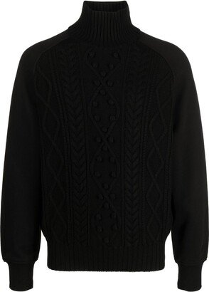 Embroidered-Logo Sleeve Knit Jumper