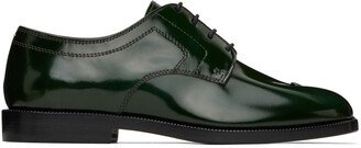 Green Leather Tabi Oxfords