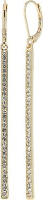 Pave Linear Earrings (Gold/Crystal) Earring