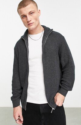 Oversize Zip Fisherman Sweater
