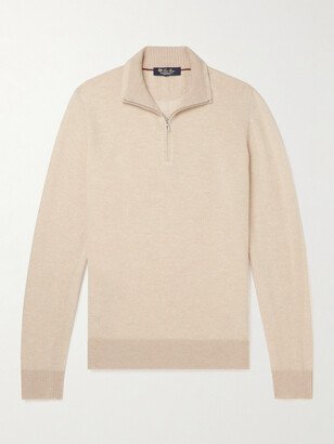 Slim-Fit Cashmere Half-Zip Sweater-AB