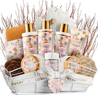 Lovery Coconut Caramel Self Care Basket, 13 Piece