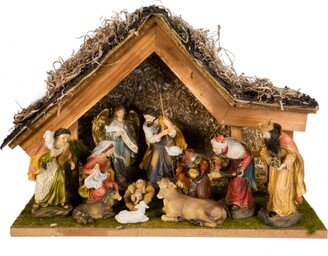 12-Inch Nativity Set with Stable and 10 Figures