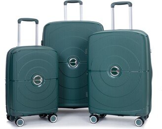 Aoolive 3-Piece Modern Luggage Sets, Expandable Hardshell Carry On Luggage with Double Spinner Wheels, Trunk Sets with TSA Lock