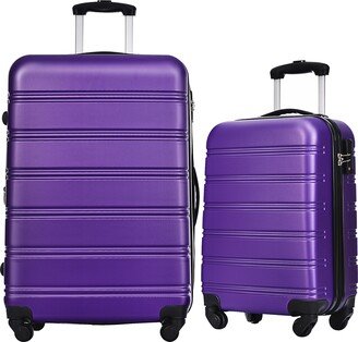 EDWINRAY 2 Piece Hardshell Luggage Set, Expandable Suitcases Set with Spinner Wheels & TSA Lock, 20