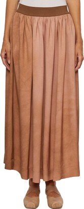 Pocketed Pleated Midi Skirt