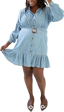 Belted Denim Dress