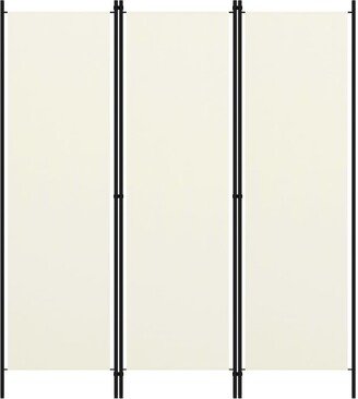 3-Panel Room Divider Cream White 59.1x70.9-AA