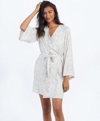 The Cloud 9 Silky Robe - Animal Print in Pastel