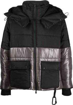 Two-Tone Padded Jacket-AB