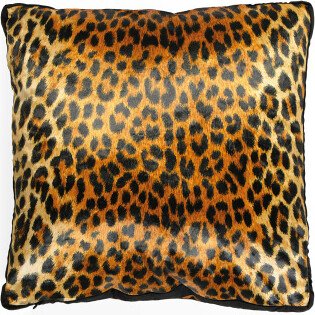 18x18 Leopard Pillow With Feather Fill