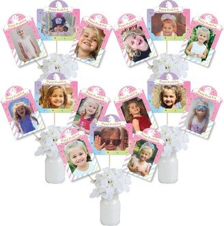 Rainbow Unicorn - Magical Birthday Party Picture Centerpiece Sticks Photo Table Toppers 15 Pieces