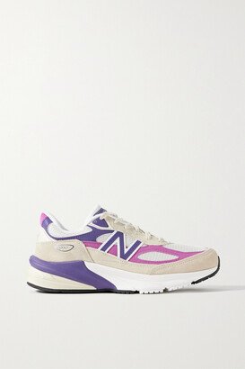 Made In Usa 990v6 Suede And Mesh Sneakers - Purple