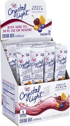 Crystal Light On-The-Go Sugar-Free Fruit Punch Drink Mix - 30pk