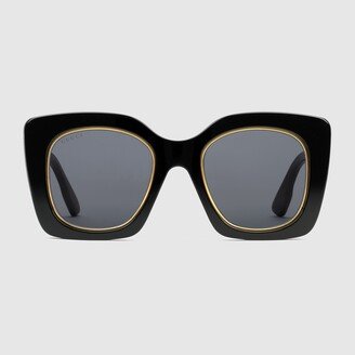 Oversize square-frame sunglasses