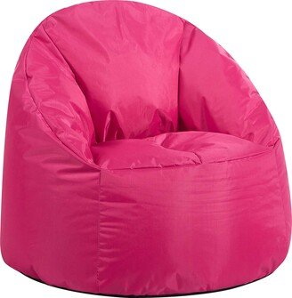 Structured Canvas Round Back Bean Bag Chair