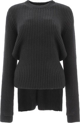 Ribbed Crewneck Knit Jumper