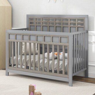 IGEMAN 53 Modern Solid Wood Baby Safe Crib, on-Toxic Finish