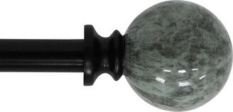 Nancy Adjustable Single Curtain Rod 48 to 84-Black