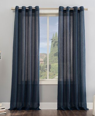 No. 918 Erica Crushed Voile Sheer Grommet Single Curtain Panel, 51 x 63